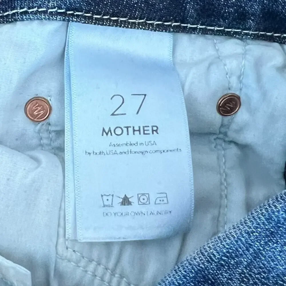 Mother Women's Size 27 The Looker Ankle Step Fray Jeans Can’t Leave It Alone